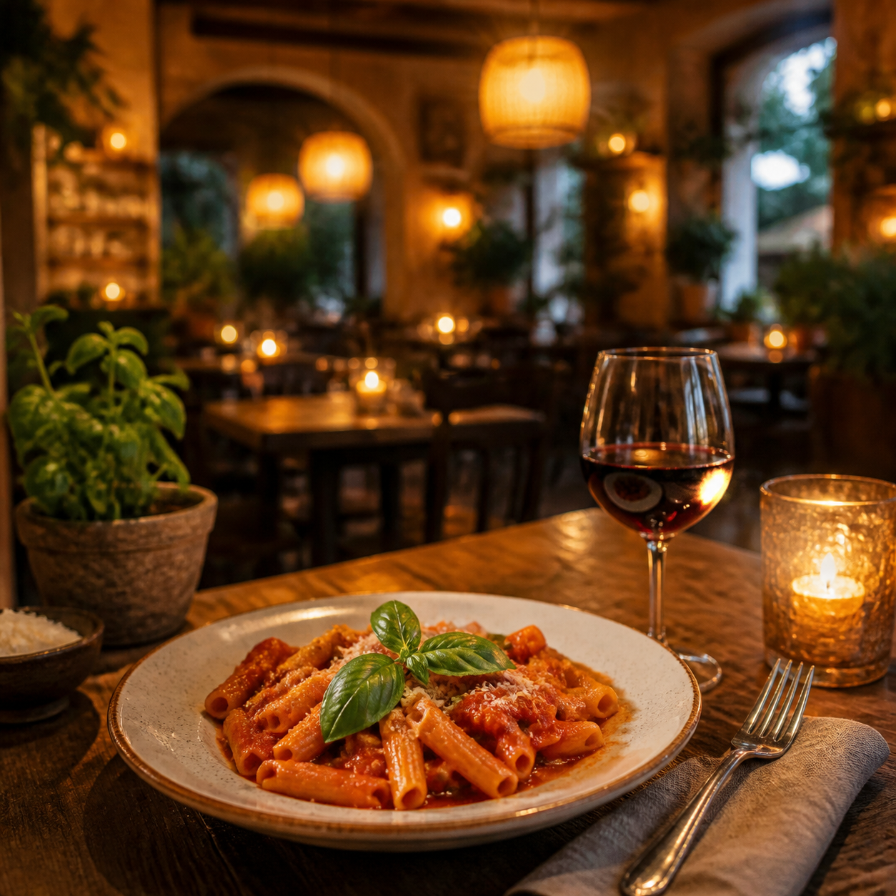 Imagem ilustrativa de um restaurante italiano